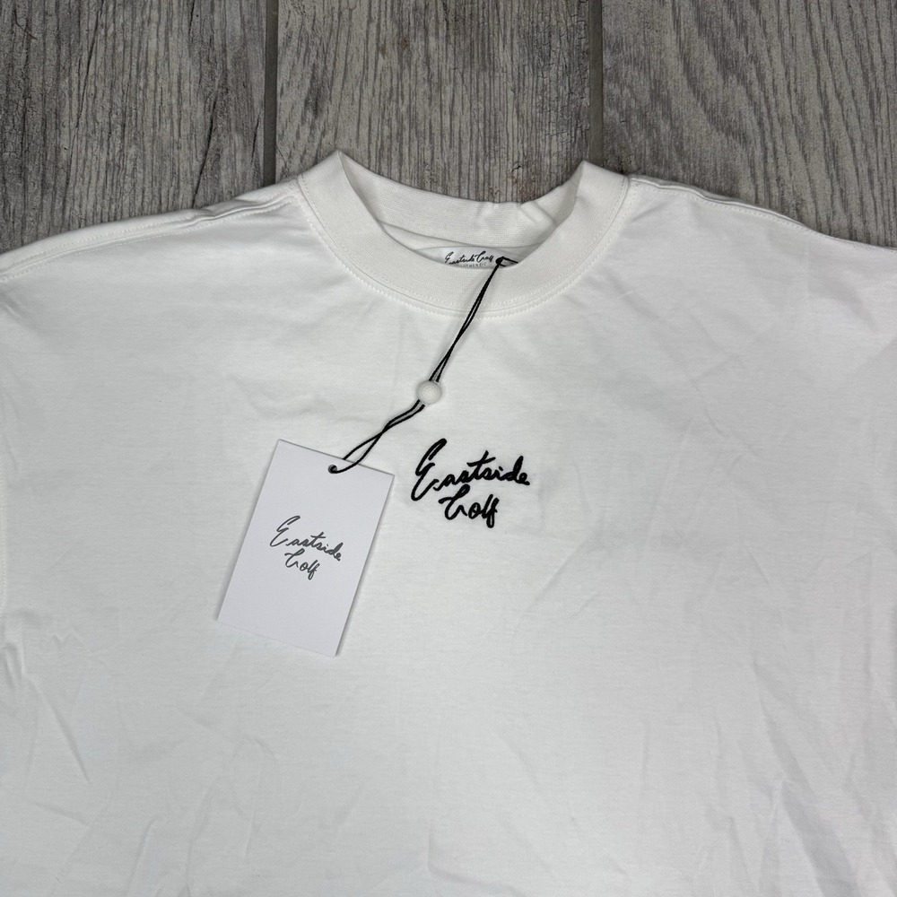 Eastside Golf Shirt Womens White Cropped NWT Crop Top‎ Golfing Gym Embroidered M - Picture 2 of 10